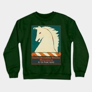 Rare vintage German horse racing ad from 1922 Crewneck Sweatshirt